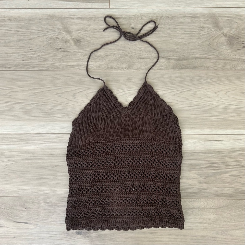 old navy crochet halter top